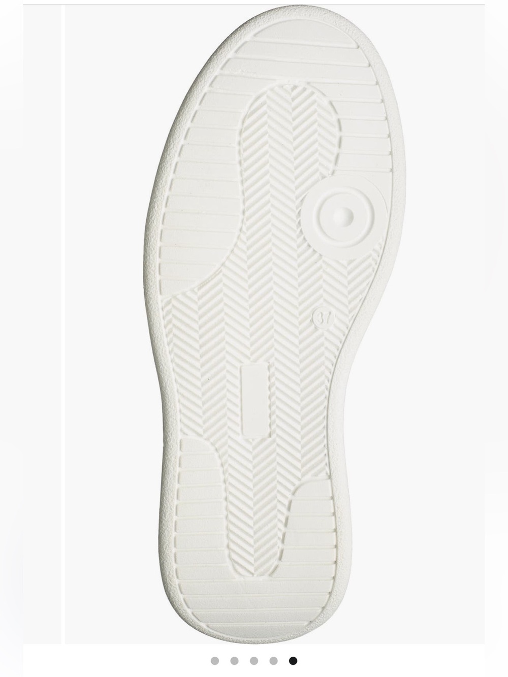 Valentino White Leather Platform Sneakers with Cream Laces - Picture 5 of 11